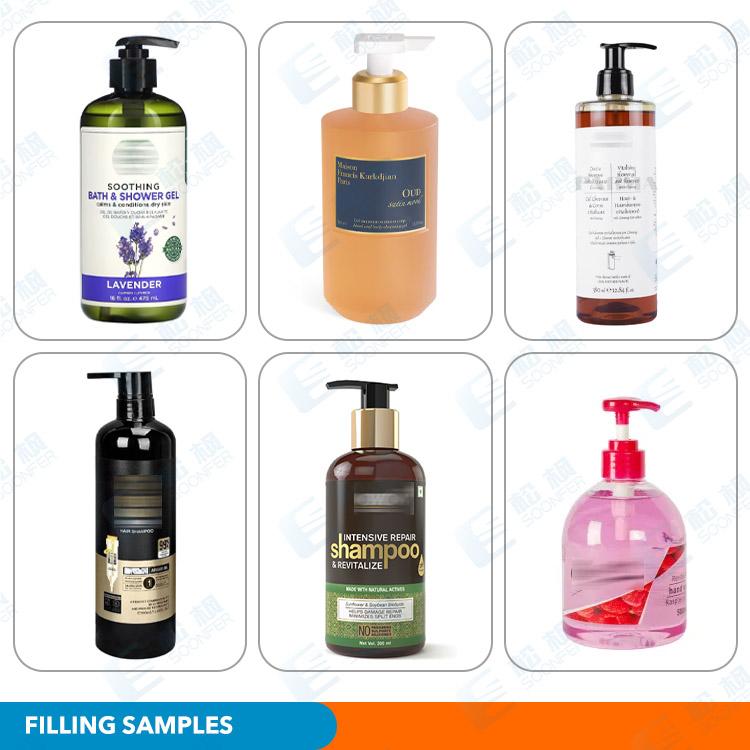 shower gel bottle filling packing machine line